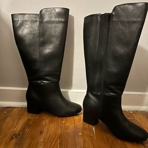 Black knee high boots
